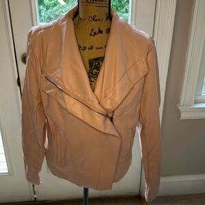 Pink Jacket Coat Faux Vegan Leather Jacket XL A New Day